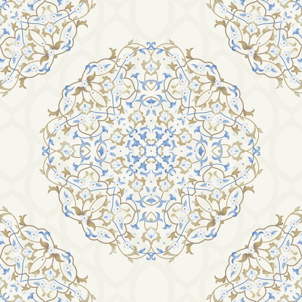 Pearl Arabesque — cushion 3 of 3, the printed design