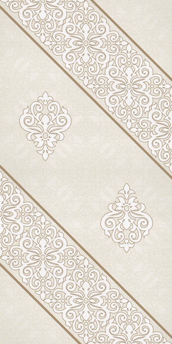 Golden Damask — the right curtain panel