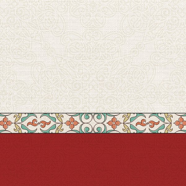 Coral Arabesque — cushion 2 of 3, the printed design
