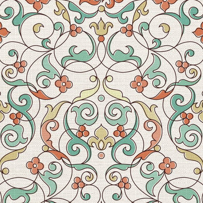 Coral Arabesque — cushion 3 of 3, the printed design