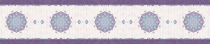 ماندالا بنفسجية — مفرش السفرة، 250×50 سم