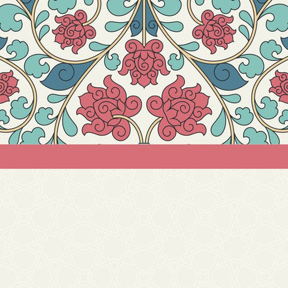 Iznik Roses — cushion 2 of 3, the printed design