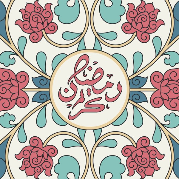 Iznik Roses — cushion 3 of 3, the printed design