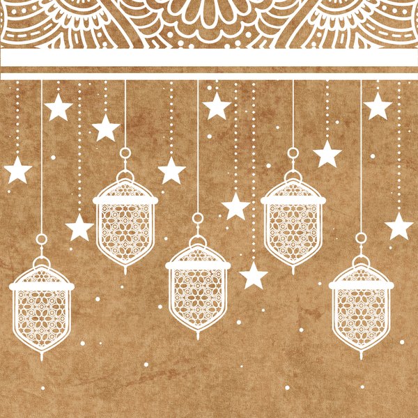 Golden Lanterns — cushion 2 of 3, the printed design