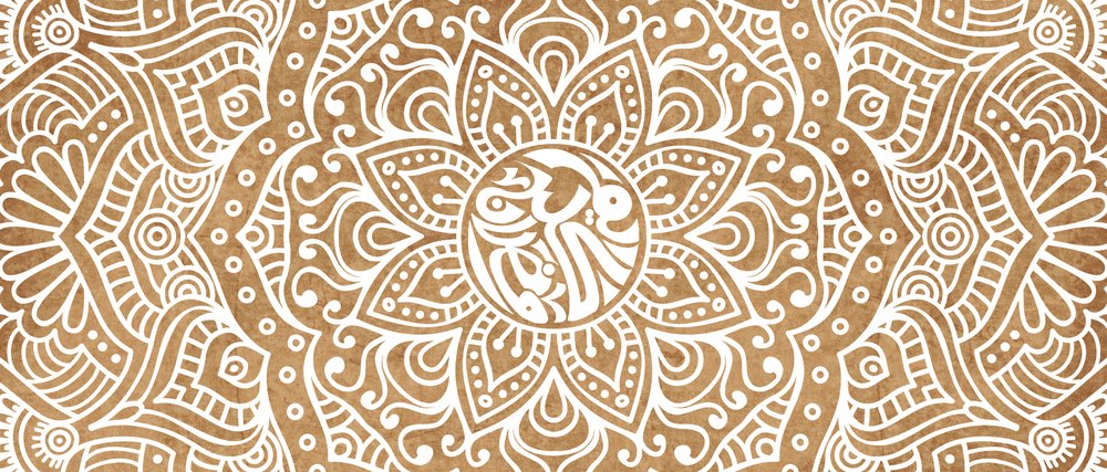 Golden Lanterns — the coffee-table runner, 100 × 50 cm