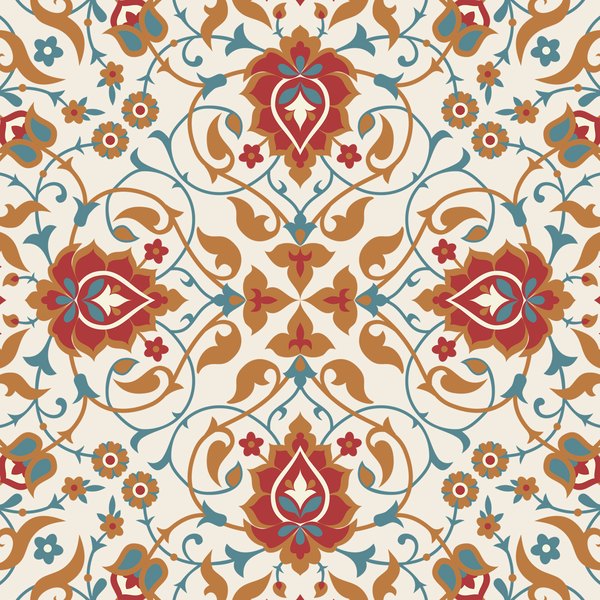 Ottoman Garden — cushion 1 of 3, the printed design