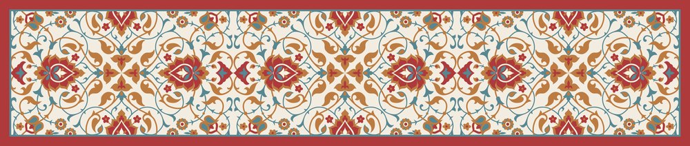 Ottoman Garden — the dining-table runner, 250 × 50 cm