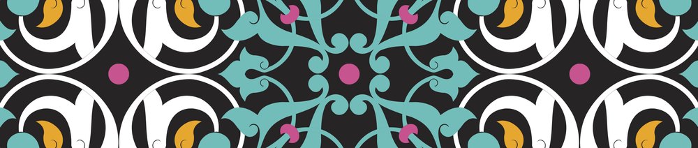 Teal Calligraphy — the dining-table runner, 250 × 50 cm