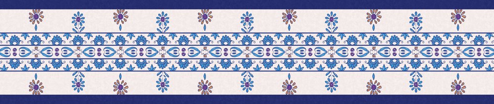 Blue Porcelain — the dining-table runner, 250 × 50 cm