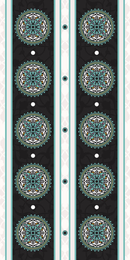 Midnight Medallion — the curtain panel, the same design on both panels