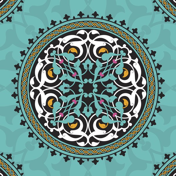 Midnight Medallion — cushion 3 of 3, the printed design