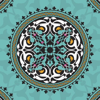 Midnight Medallion — cushion 3 of 3, the printed design