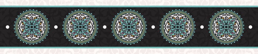 Midnight Medallion — the dining-table runner, 250 × 50 cm