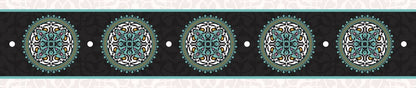 Midnight Medallion — the dining-table runner, 250 × 50 cm