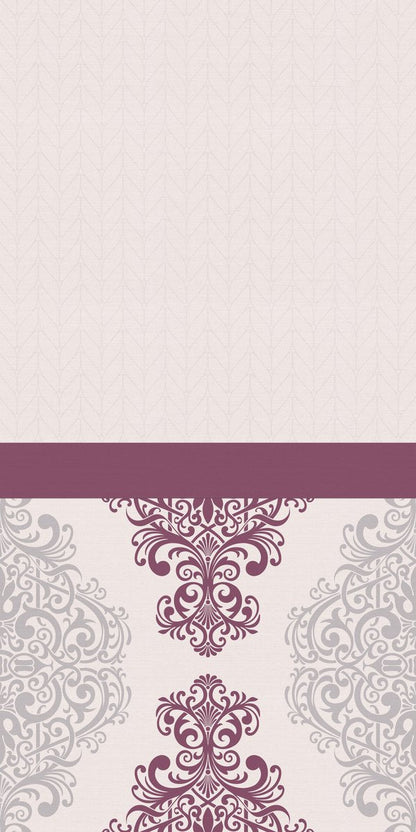 Plum Damask — the right curtain panel