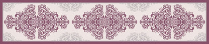 Plum Damask — the dining-table runner, 250 × 50 cm