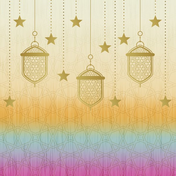 Ombre Lanterns — cushion 2 of 3, the printed design
