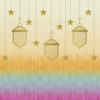 Ombre Lanterns — cushion 2 of 3, the printed design