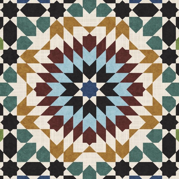 Mosaic Confetti — cushion 1 of 3, the printed design
