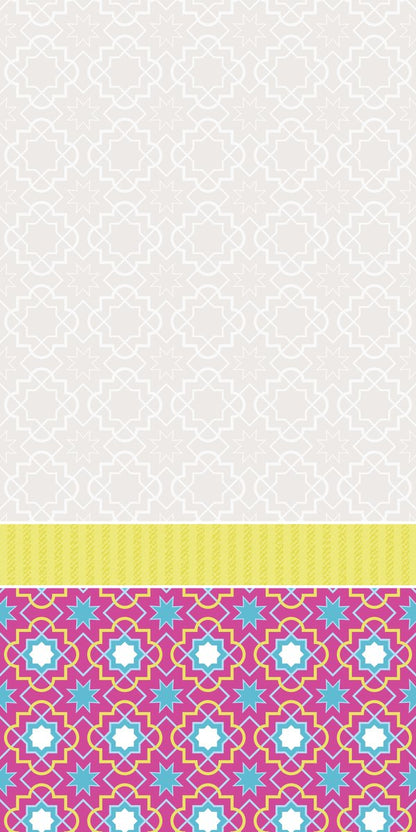 Pink & Lime Stars — the left curtain panel