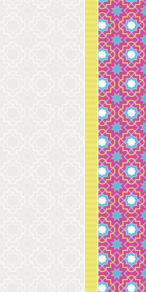 Pink & Lime Stars — the right curtain panel