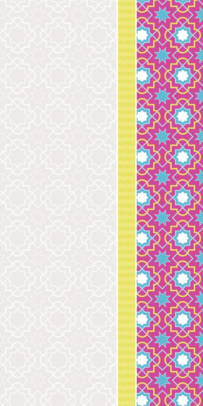 Pink & Lime Stars — the right curtain panel