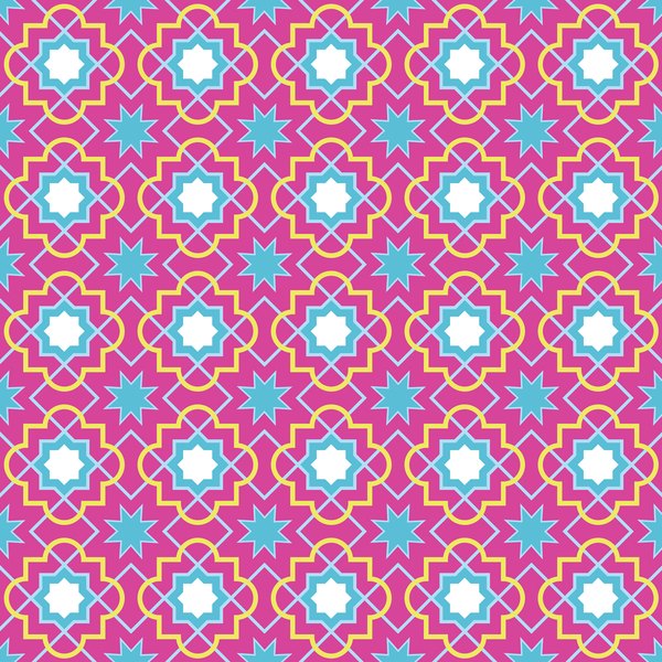 Pink & Lime Stars — cushion 1 of 3, the printed design