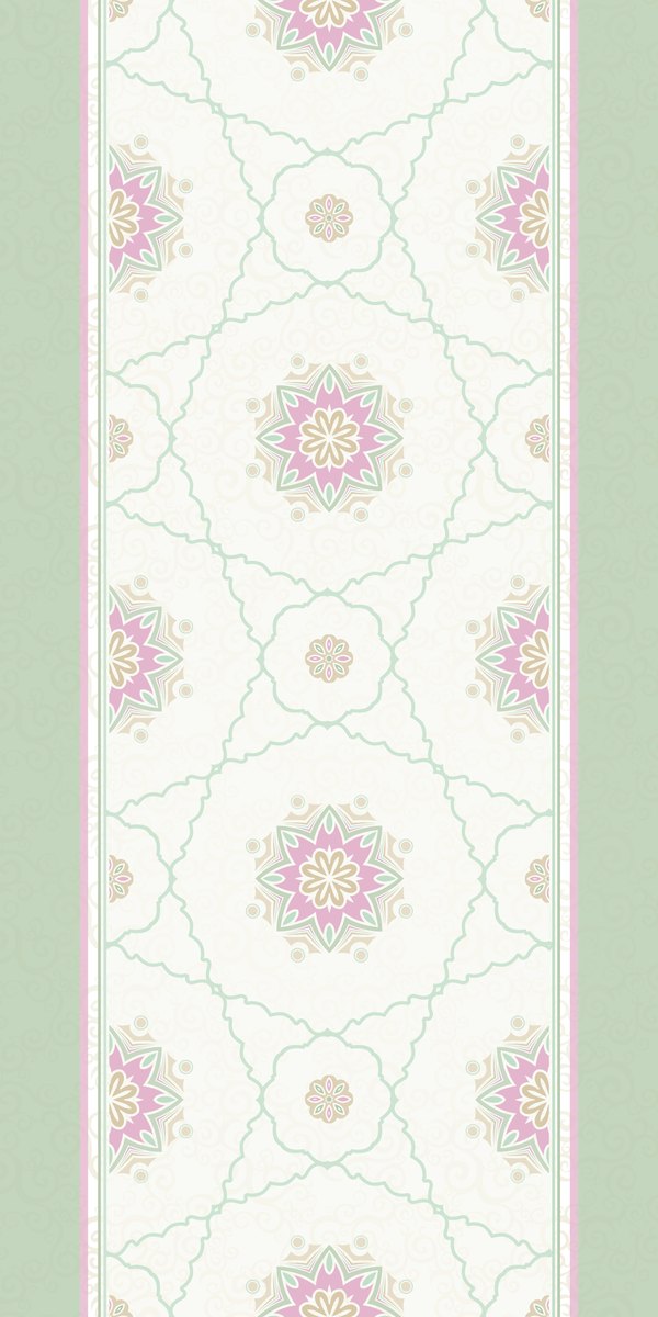 ماندالا نعناعية — لوحة الستارة اليسرى