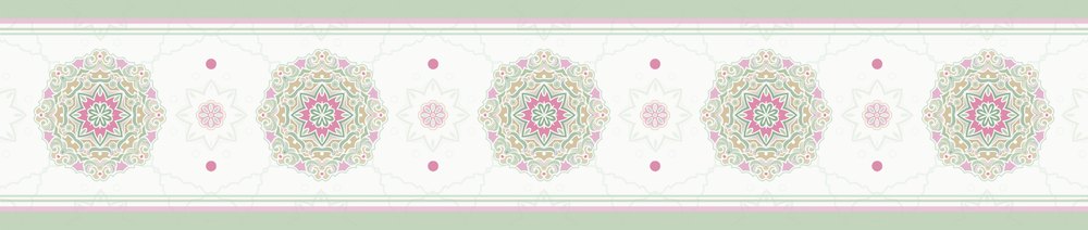 ماندالا نعناعية — مفرش السفرة، 250×50 سم