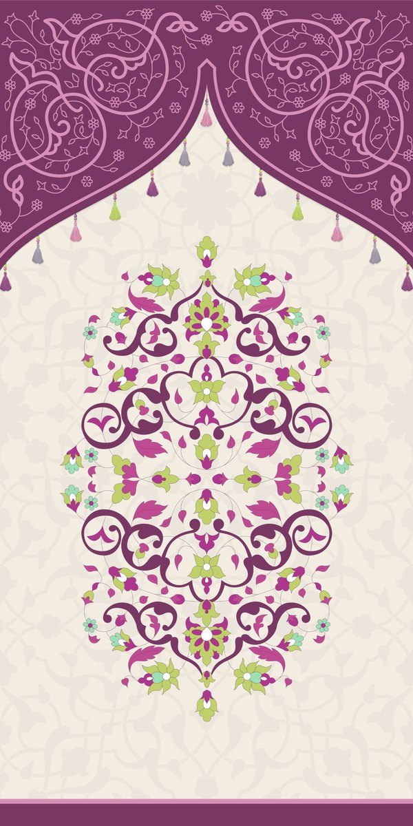Plum Arches — the left curtain panel