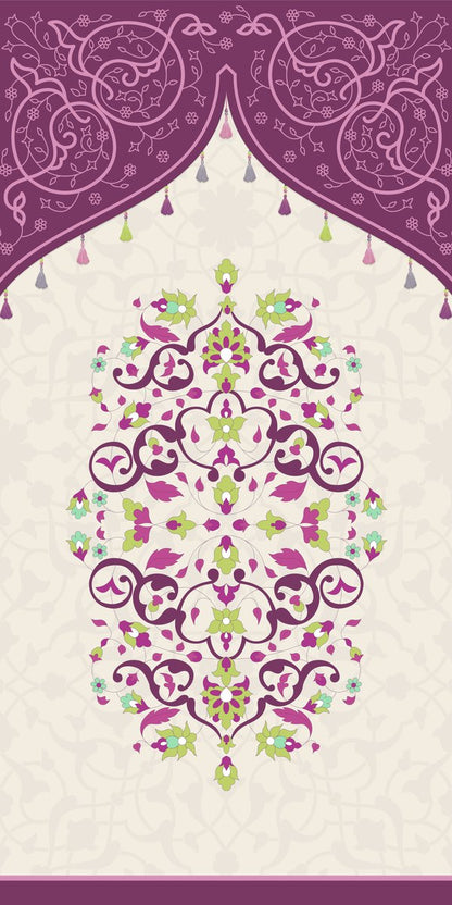 Plum Arches — the left curtain panel