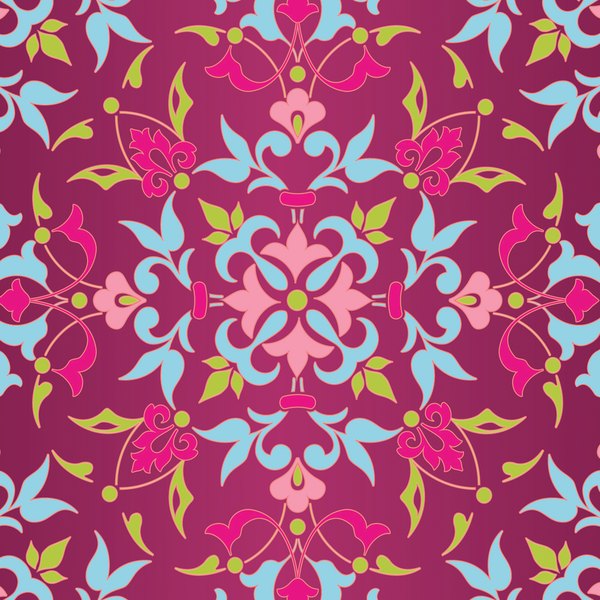 Magenta Arabesque — cushion 3 of 3, the printed design