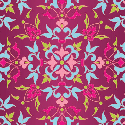 Magenta Arabesque — cushion 3 of 3, the printed design
