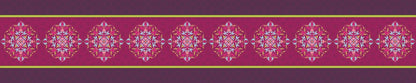 Magenta Arabesque — the dining-table runner, 250 × 50 cm