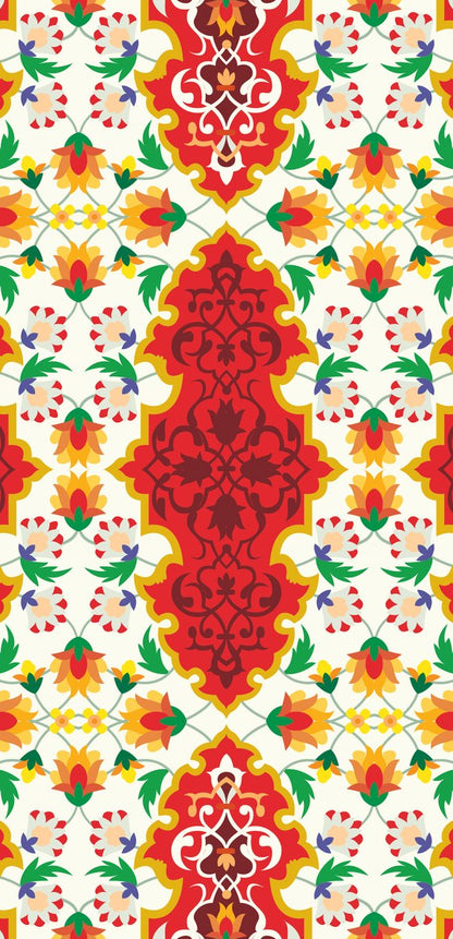 Red Tulip — the left curtain panel