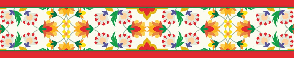 Red Tulip — the dining-table runner, 250 × 50 cm