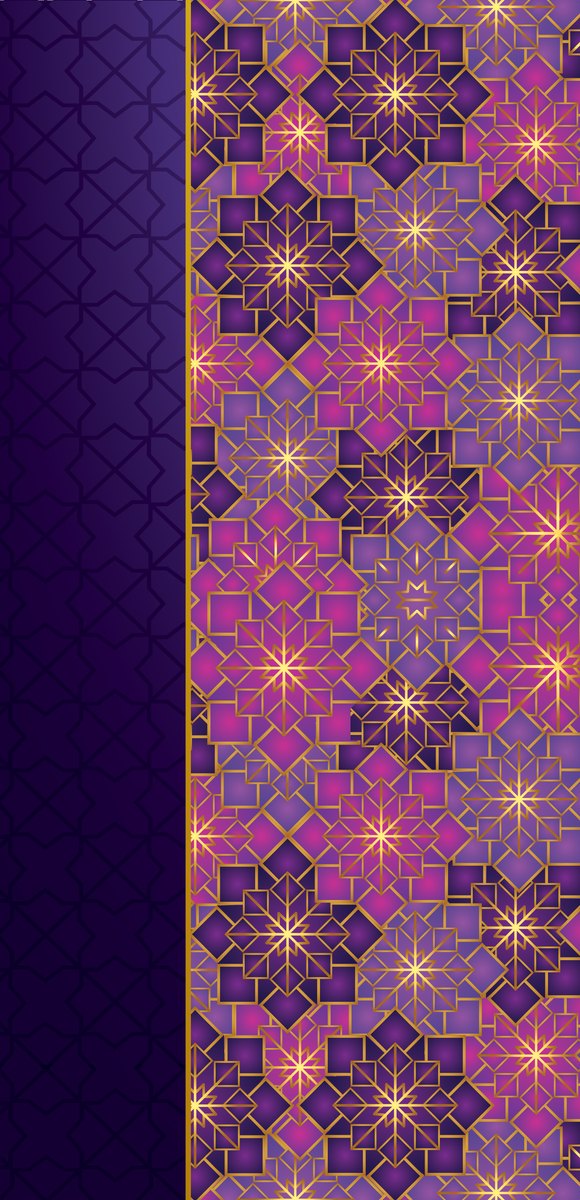 Plum & Gold Lanterns — the left curtain panel
