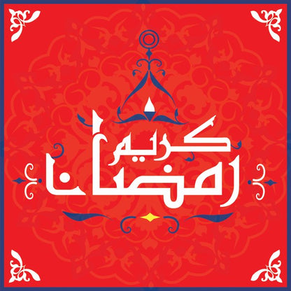 Khayamiya Red — cushion 3 of 3, the printed design