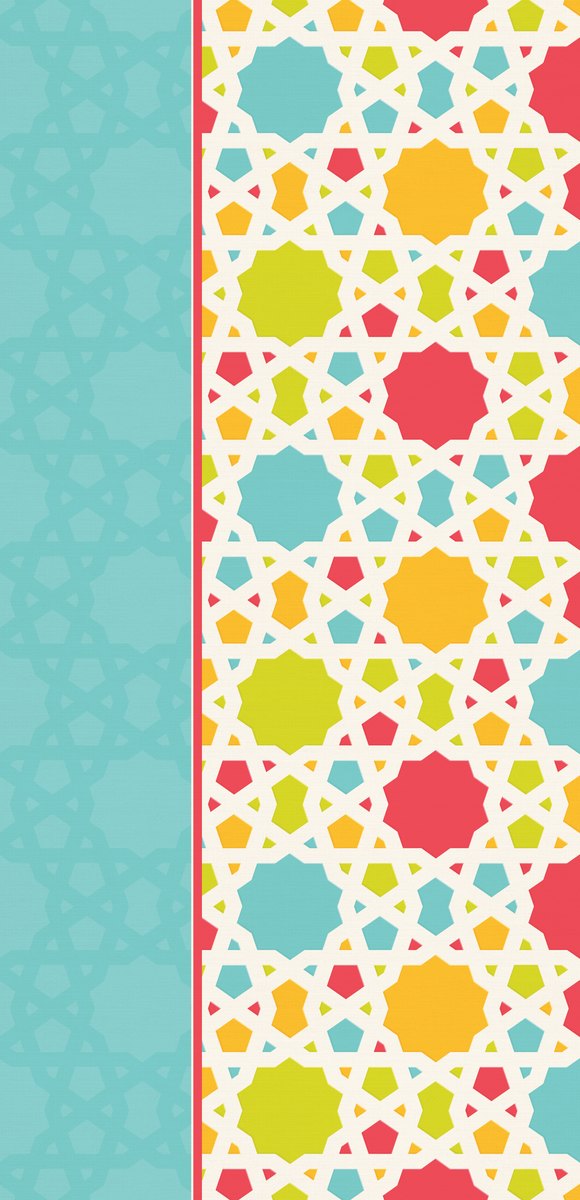Turquoise Confetti — the left curtain panel
