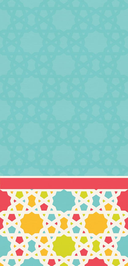 Turquoise Confetti — the right curtain panel