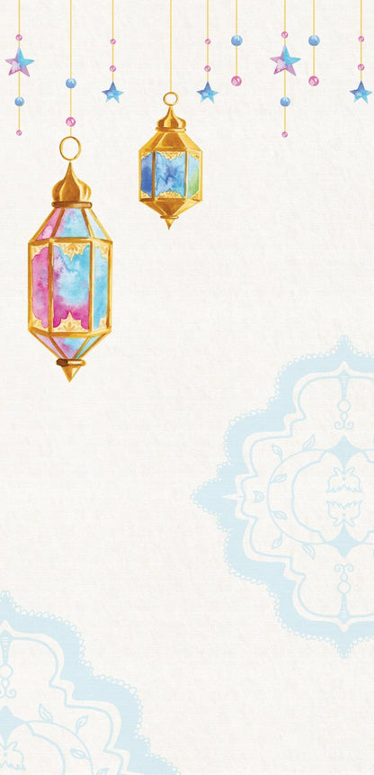 Crescent Watercolour — the left curtain panel