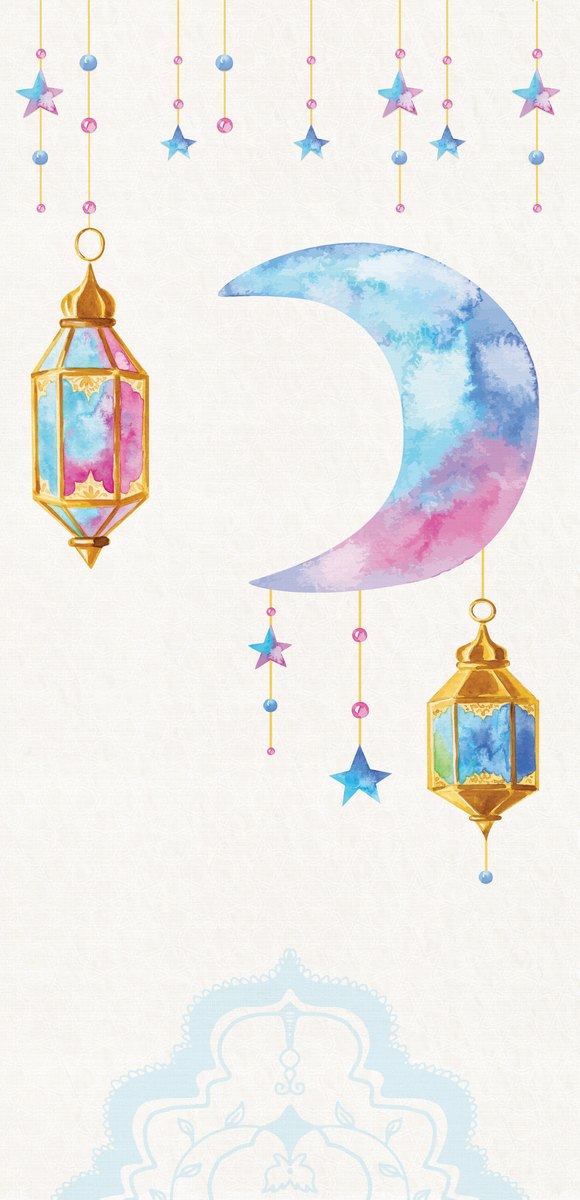 Crescent Watercolour — the right curtain panel