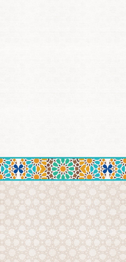Teal & Gold Mandala — the right curtain panel
