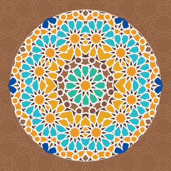 Teal & Gold Mandala — cushion 2 of 3, the printed design
