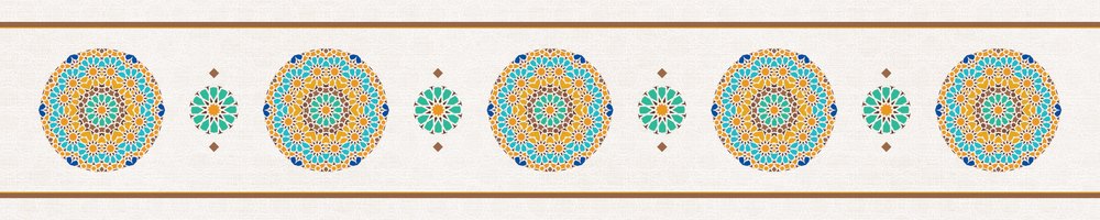 Teal & Gold Mandala — the dining-table runner, 250 × 50 cm