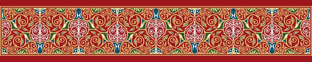خيامية قرمزية — مفرش السفرة، 250×50 سم