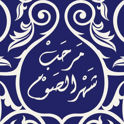Indigo Khayamiya — cushion 3 of 3, the printed design