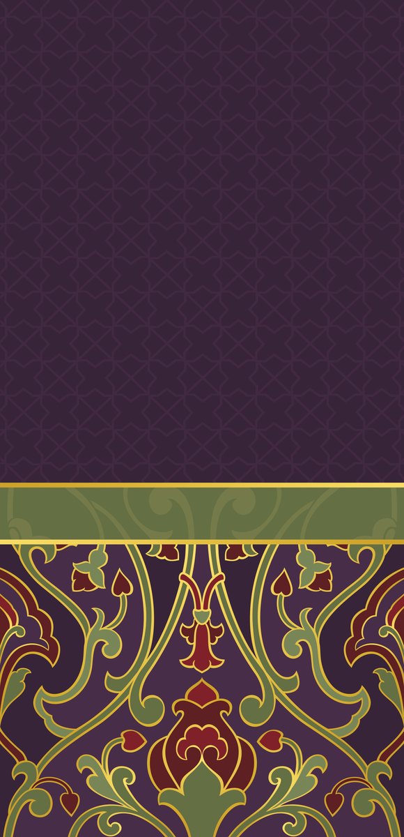 Plum Arabesque — the left curtain panel