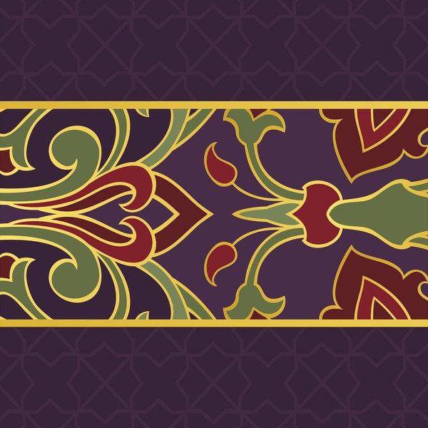 Plum Arabesque — cushion 1 of 3, the printed design