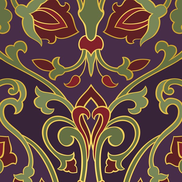 Plum Arabesque — cushion 3 of 3, the printed design